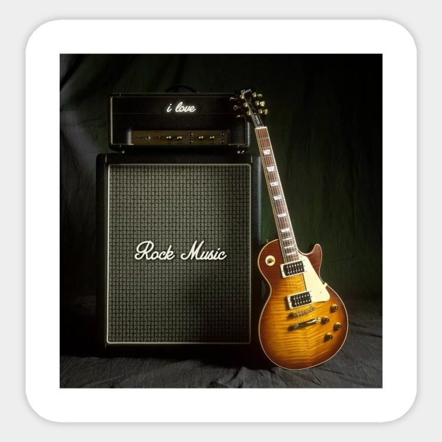 I Love Rock Music Sticker by PrintzStore